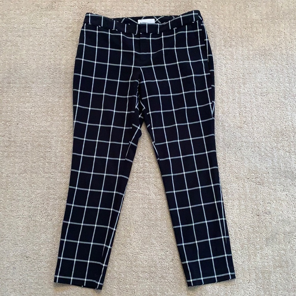 BANANA REPUBLIC Martin fit cropped plaid pants sz 6